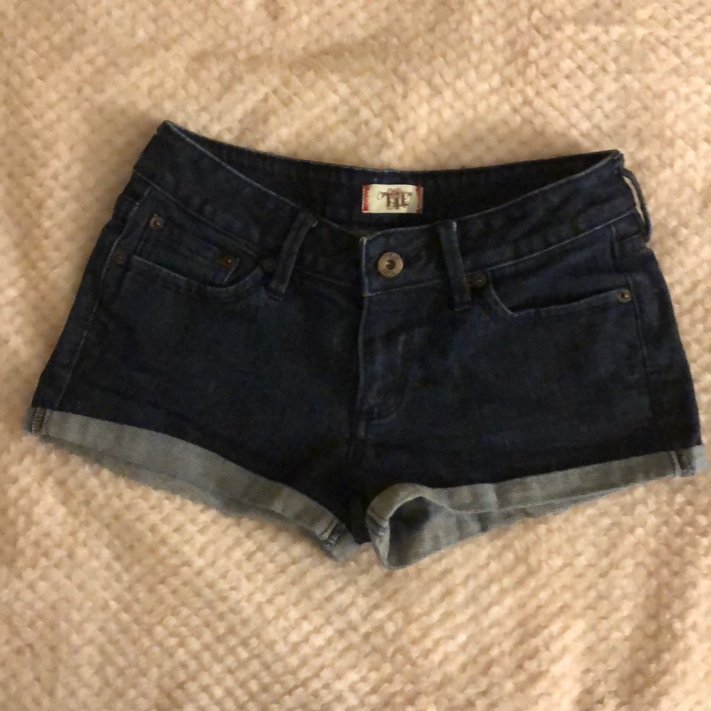 Dark denim jean shorts